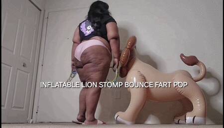 INFLATABLE LION STOMP BOUNCE FART POP