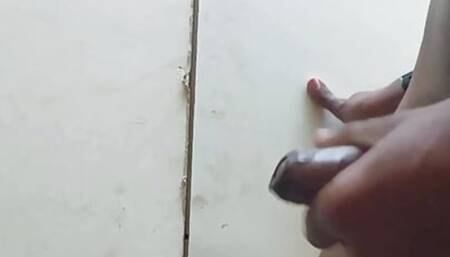 Cute teen boy jerking his dick nicely