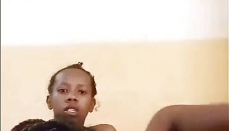 She caresses her neighbor's