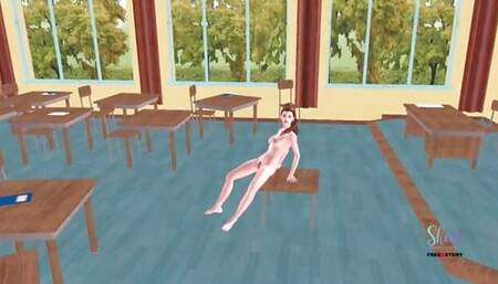 An animated 3d cartoon porn video - beautiful teen girl giving sexy poses