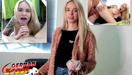 German Scout - Skinny Blonde Teen Arteya Seduce to Hard Casting Fuck at Model Job