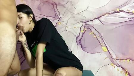 My stepsister is bored alone at home and I come to warm her up and fuck her hard until she reaches orgasm