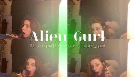 Slut Smoking a Cock | Alien Girl