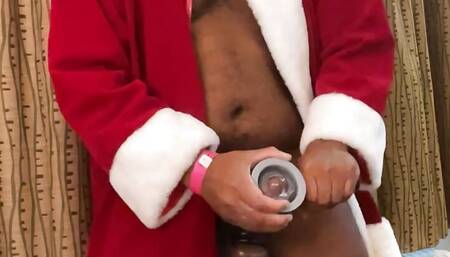 Santa Jacking Off Until Shooting A Moaning Cumshot