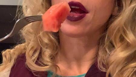 Watch me eat watermelon with a fork