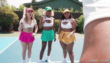 An awesome outdoor doggy style with Anna Claire Clouds and Jayla Page