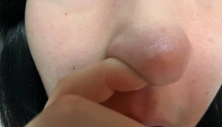 Aurora Picks Her Beautiful Nose