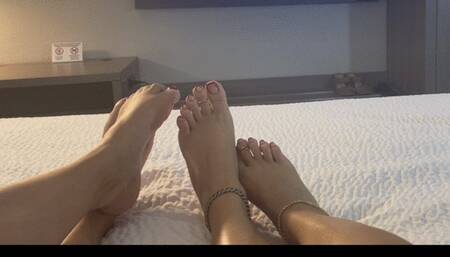 Alicia Justine & Asian Goddess Cat Girl on Girl sexy spicy Foot worship