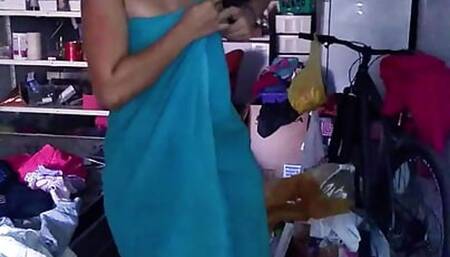 I caught her doing laundry naked