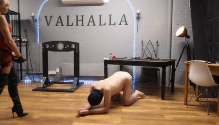 Lady Dark Angel - Ensuring her biggest slut takes her big red cock