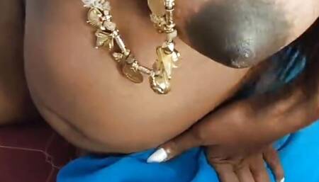 Indian desi aunty eating banana then our husband sawing my hair pussy in tamil