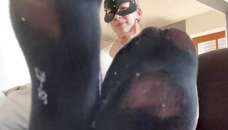 Who ordered sweaty worn black socks?