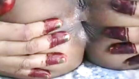 Neha masterbating her black big pussy