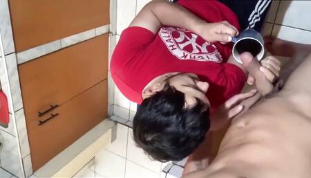 Str8-horny Model with His Cock Out Wants Me to Suck It