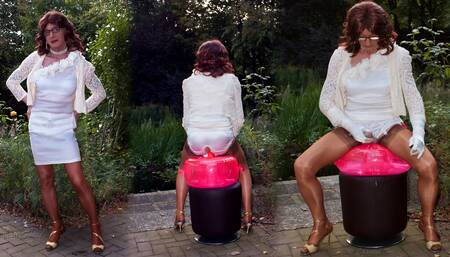 Sheer & Glossy Satin Gown