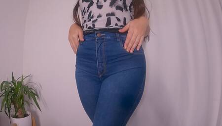 STEPDAUGHTER shows me her new jeans!! Eliza Evans.