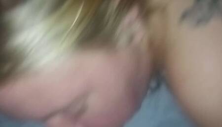 Hot wife got choked on cum