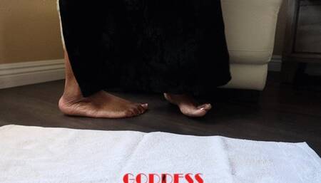 Close up of Veiny Hand & Pink French Tip Toes