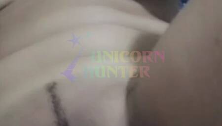 sticking the black dildo in my pussy