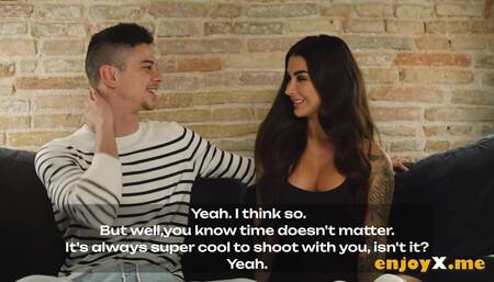 Brunette with meaty fun bags gets crazy when meets her old acquaintance for some hardcore cowgirl ac