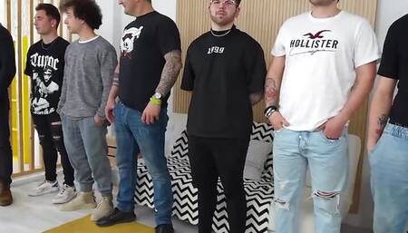 Chloe Funny and 7 DUDES just for her! She's ready for a GANGBANG