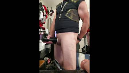 Jockdad87 Uses His Sex Toy to Shoot a Load