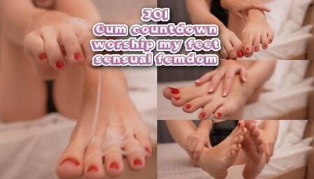 JOI Cum Countdown and Worship My Soles! Foot Fetish 4k