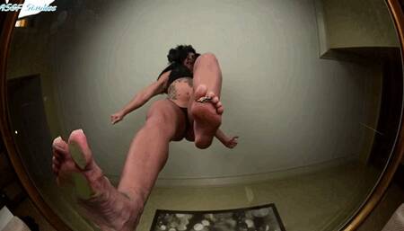 Sexy Chicanas barefoot GIANTESS CRUSH! - MOV