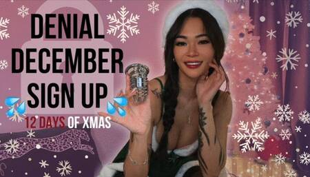 Denial December Sign Up: 12 Days of Xmas