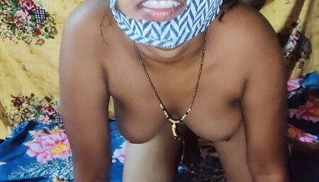 Desi Puja aunty fucking with step brother