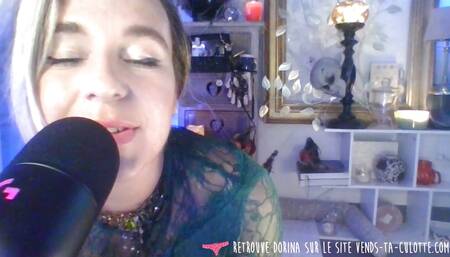 Vends-ta-culottes - Sexy ASMR in French with a beautiful luscious blonde woman who reveals her hot body