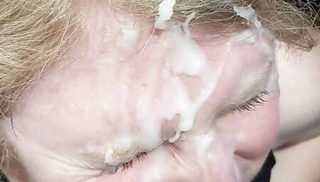 Amateur Redhead Wife Facialized - Close Up POV Blowjob