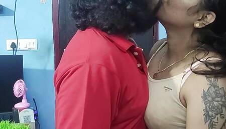 Vaihnavy and Sharun Raj lip lock, Hot indian couple lip lock romance, Mallu couple hot lip lock romance, Indian couples lip kiss