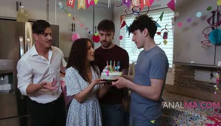 Steppy Mom Gets Fucked Hard In Ass On Birthday