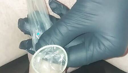 Injected into the rubber with three loads of foreign sperm