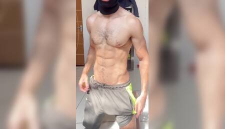 Beautiful big cock very horny in shorts without underwear feriche