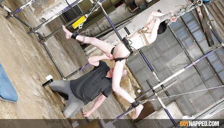 Master Kane uses tools to torment bound up Jonny Montero