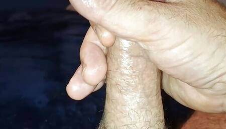 Playing footsie ends with cum on my feet