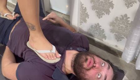 Ashley Trampling with Flip Flops and Humiliation ! PART 1