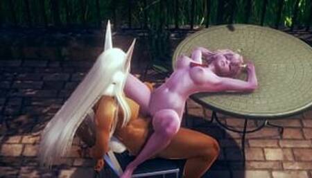 My Hero Academia Hentai - Mina Ashido Cunnilingus and Fucked with creampie in a park by Usagiyama Futanari - Manga Anime Asian Japanese Lesbian Futa Game Porn