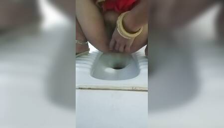 Put a finger in the and drained the water