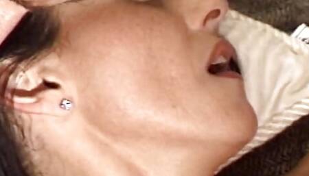 A petite Asian wife anal penetrated while her cucked husband watch