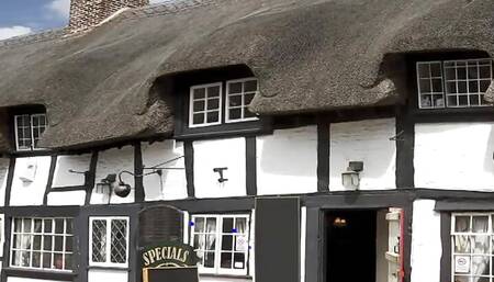 Two lucky dudes bang a blonde and an ebony sluts in a cafe