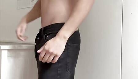 Hot hunk Alex flexes his Ripped 20 year old body and strips down slowly