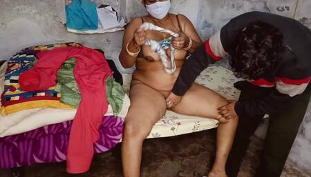 Neighbor's Aunty Said, Before Fucking Me, Massage My Breasts Well and Lick My Pussy to Get the Juice Out of It.