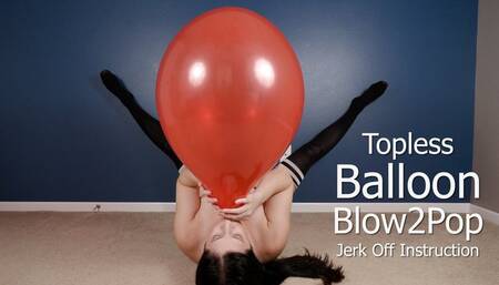 Red Balloon Blow2Pop Fetish JOI Thigh High Socks and Titties - Kylie Jacobs - MP4 1080p HD