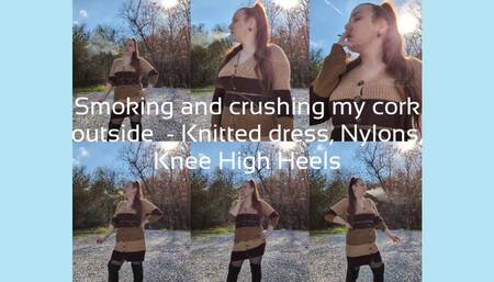 Smoking and crushing my cork outside