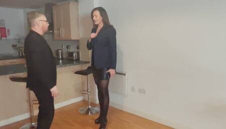 Mr Wickle thinks he can do what he wants because he’s the boss watch as I put him in his place and make him kiss my feet and other places!