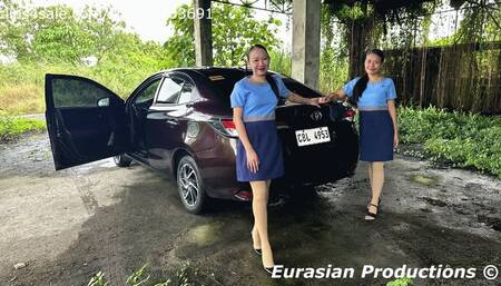 201 - Jheng and JoyJoy revving Vios before work