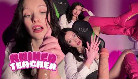 Detention, handjob and gloves